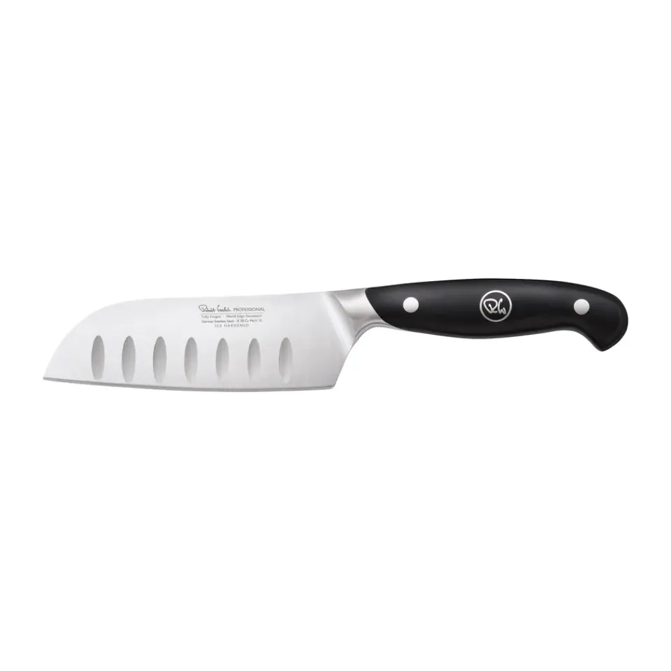 Santoku Knives^Robert Welch professional santoku knife 12 cm, Stainless steel Silver-colouredBlack