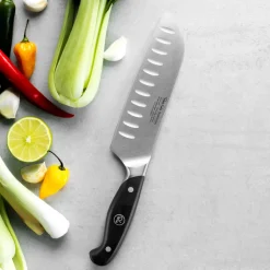Santoku Knives^Robert Welch Professional Santoku Knife 17 cm, Stainless steel Silver-colouredBlack