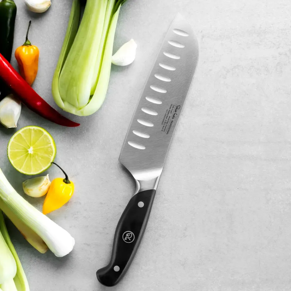 Santoku Knives^Robert Welch Professional Santoku Knife 17 cm, Stainless steel Silver-colouredBlack