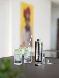 Cocktail Shakers|Wine & Barware^Zone Denmark Rocks bar set 3 pieces, Metal Silver-coloured
