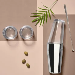 Cocktail Shakers^Zone Denmark Rocks Boston shaker, polished steel Silver-coloured