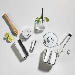 Hot Zone Denmark Rocks jigger 2.5/5 cl, smooth Silver-coloured