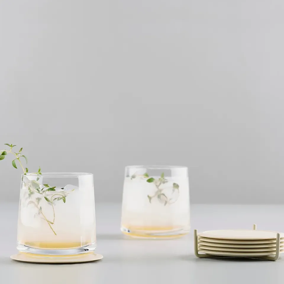 Best Zone Denmark Rocks lowball glass 2-pack, 22 cl Transparent
