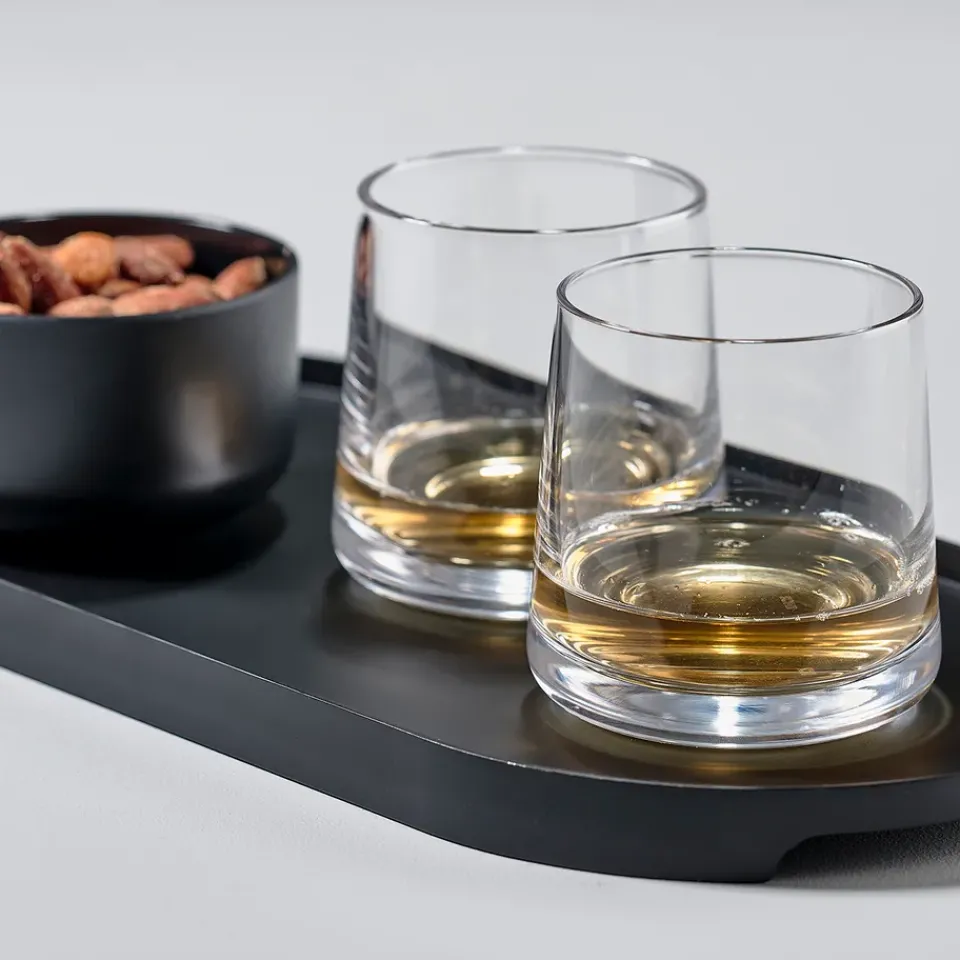Best Zone Denmark Rocks lowball glass 2-pack, 22 cl Transparent