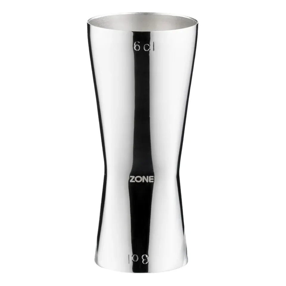 Zone Denmark Rocks measuring glass 3/6 cl, Stainless steel Silver-coloured