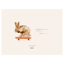 Outlet Paper Collective Rocky the Rabbit poster, 30x40 cm BeigeWhiteOrangeBrown