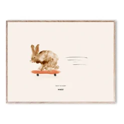 Outlet Paper Collective Rocky the Rabbit poster, 30x40 cm BeigeWhiteOrangeBrown