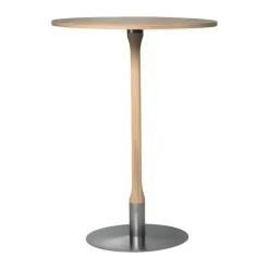 Bar Tables^Mavis Rod bar table Ø70 cm, White pigmented matte lacquered oak Beige