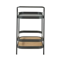 Table For Outdoor Use^Cane-line Roll serving trolley, Lava , incl. teak tabletop Grey