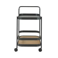 Table For Outdoor Use^Cane-line Roll serving trolley, Lava , incl. teak tabletop Grey