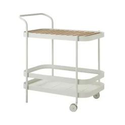 Best Cane-line Roll serving trolley, , incl. teak tabletop White