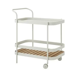 Best Cane-line Roll serving trolley, , incl. teak tabletop White