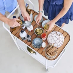 Best Cane-line Roll serving trolley, , incl. teak tabletop White