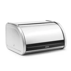 Outlet Brabantia Roll Top bread bin small, matte steel Silver-coloured