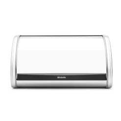 Discount Brabantia Roll Top bread bin small, brilliant steel Silver-coloured