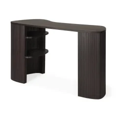 Desks^Ethnicraft Roller Max desk, Dark mahogany Brown