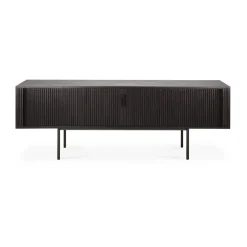 Clearance Ethnicraft Roller Max TV unit, Lacquered teak--2 doors Black
