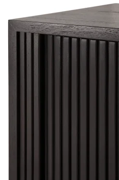 Clearance Ethnicraft Roller Max TV unit, Lacquered teak--2 doors Black