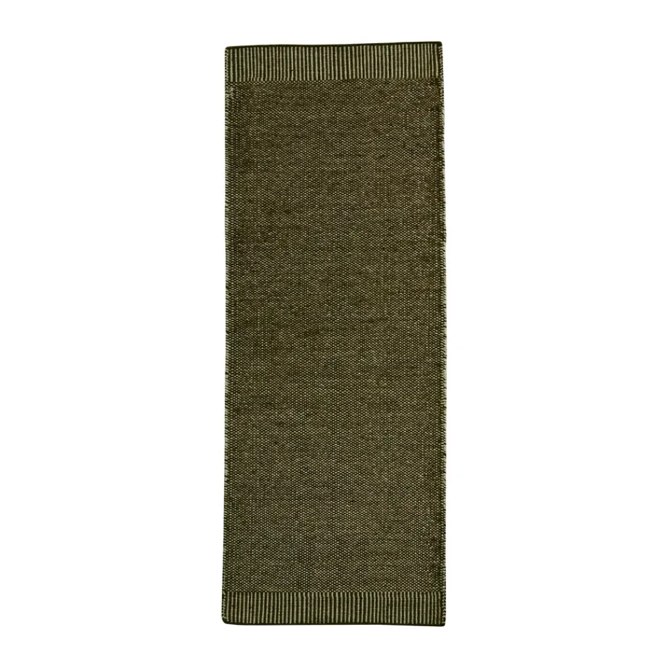 Rug Runners|Jute & Natural Fibre Rugs^Woud Rombo rug moss , 75x200 cm Green