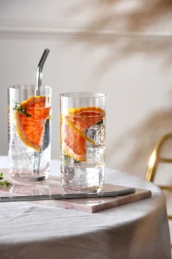 Cocktail & Martini Glasses|Long Drink & Highball Glasses^Villeroy & Boch Rose Garden long drink glass 4-pack 45 cl, Clear Transparent