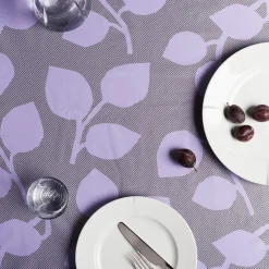 Fabric By The Metre|Oilcloths^Rosendahl outdoor nature oilcloth, Green-lavender GreenPurple