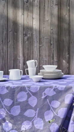 Fabric By The Metre|Oilcloths^Rosendahl outdoor nature oilcloth, Green-lavender GreenPurple