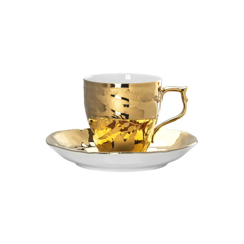 Online Rosenthal Heritage Midas espresso cup with saucer, -gold White