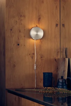 Sale Frandsen Rotate wall lamp, Brushed Aluminium Silver-coloured