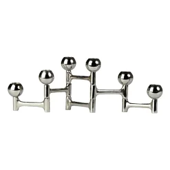 Candle Holders^POLSPOTTEN Round Folding candlestick 48x15 cm, Silver Silver-coloured