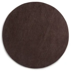 Outlet Northern Row rug round Ø200 cm, Dark- Brown
