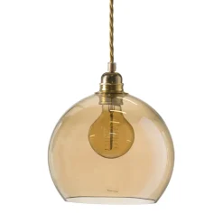 Discount EBB & FLOW Rowan pendant lamp M, Ø 22 cm, golden smoke Brown