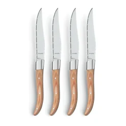 Steak Knives|Table Cutlery^Amefa Royal Steak grill knife 4-pack, Natural in wooden box Beige