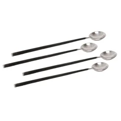 Best Ørskov Lava latté spoon 4 pieces, Stainless steel Black