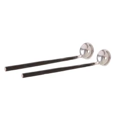 Starter Cutlery|Dessert Cutlery^Ørskov Lava olive spoon 2 pieces, Stainless steel Black