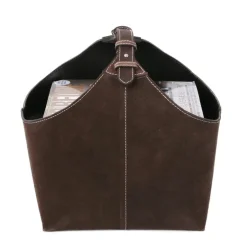 Outlet Ørskov newspaper bag suede, Brown