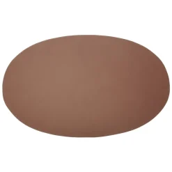 Placemats^Ørskov placemat leather oval, cognac Brown