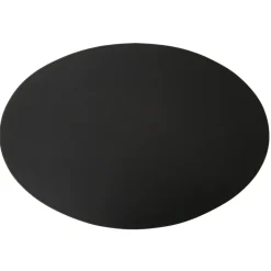 Placemats^Ørskov placemat leather oval 47x34 cm, Black