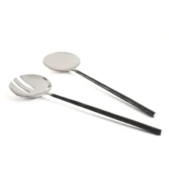 Salad Servers^Ørskov salad set, black-steel Silver-colouredBlack