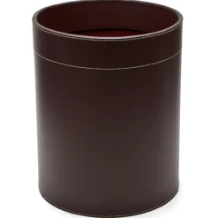 Waste Paper Baskets & Bins^Ørskov waste basket leather, Chocolate Brown