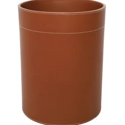 Waste Paper Baskets & Bins^Ørskov waste basket leather, Cognac Brown