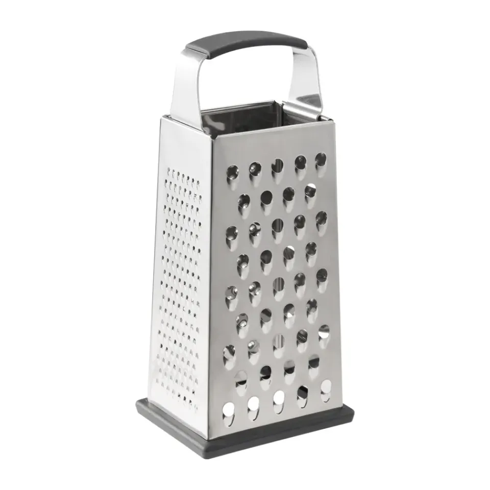 Graters^Dorre Rubi Grater rubber foot handle 4 different, 24 cm Silver-coloured