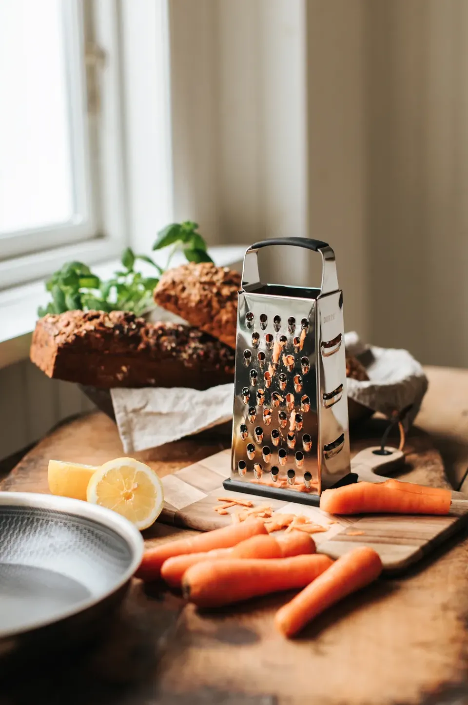 Graters^Dorre Rubi Grater rubber foot handle 4 different, 24 cm Silver-coloured