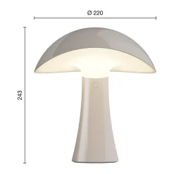 Online Louis Poulsen Rumee 220 portable table lamp, Earth Grey
