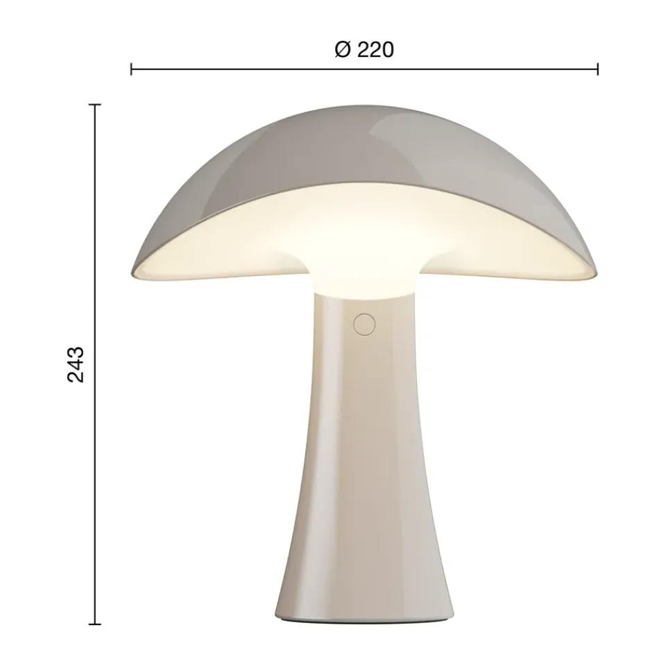 Online Louis Poulsen Rumee 220 portable table lamp, Earth Grey