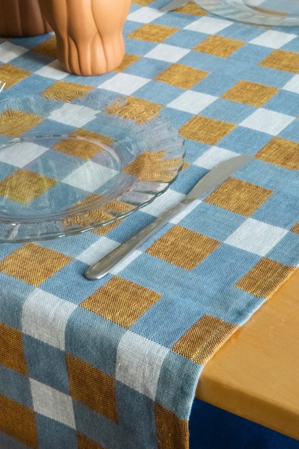 Table Runners^Fine Little Day Rutan runner 50x140 cm, Oat BlueBeige