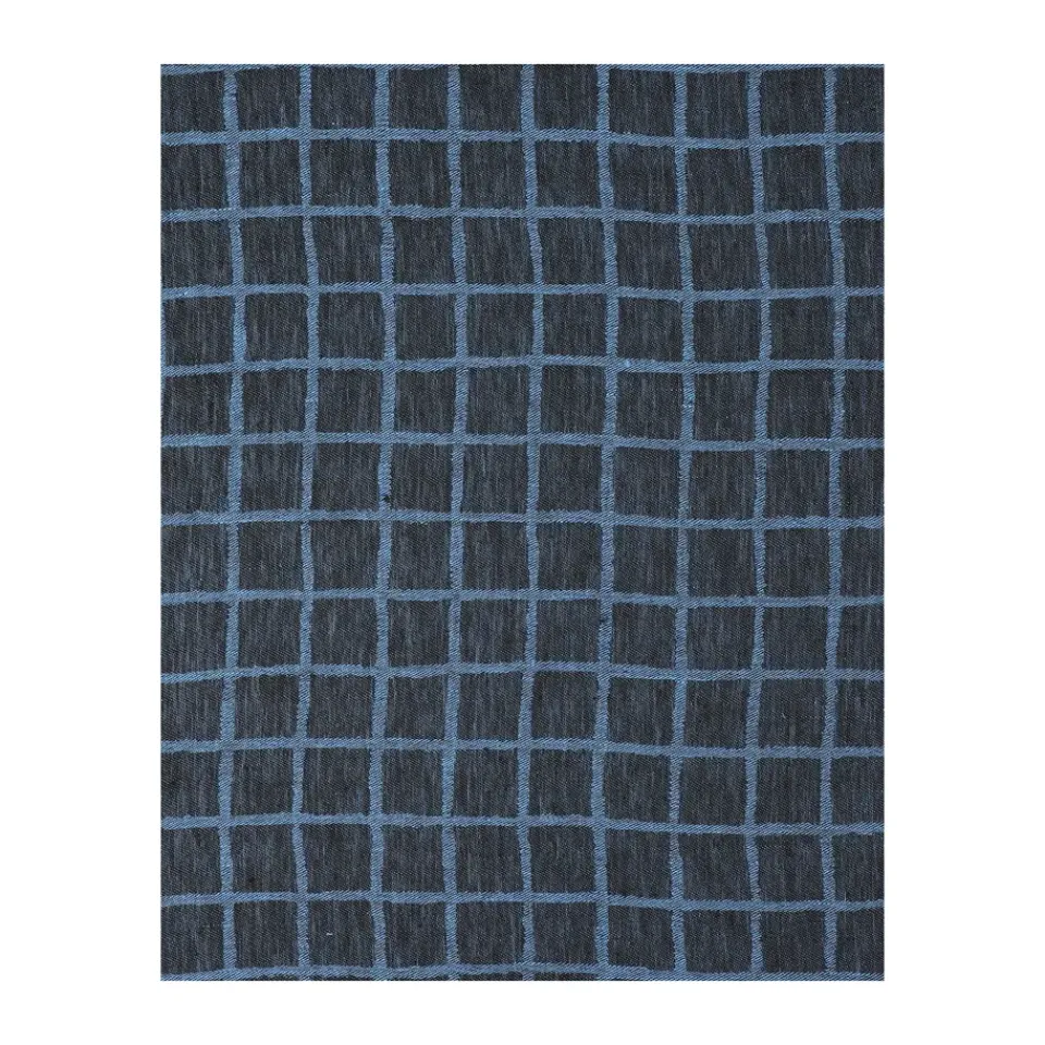Sale Fine Little Day Rutig jacquard-woven table cloth 147x147 cm, Blue-black BlueBlack