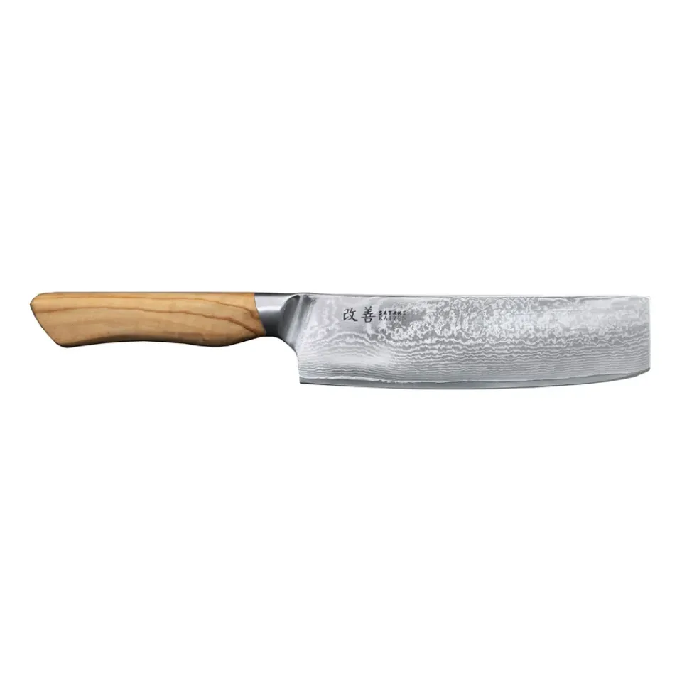 Japanese Knives|Vegetable Knives^Satake Saceilinge Kaizen Nakiri vegetable knife, 16 cm Silver-colouredBrown