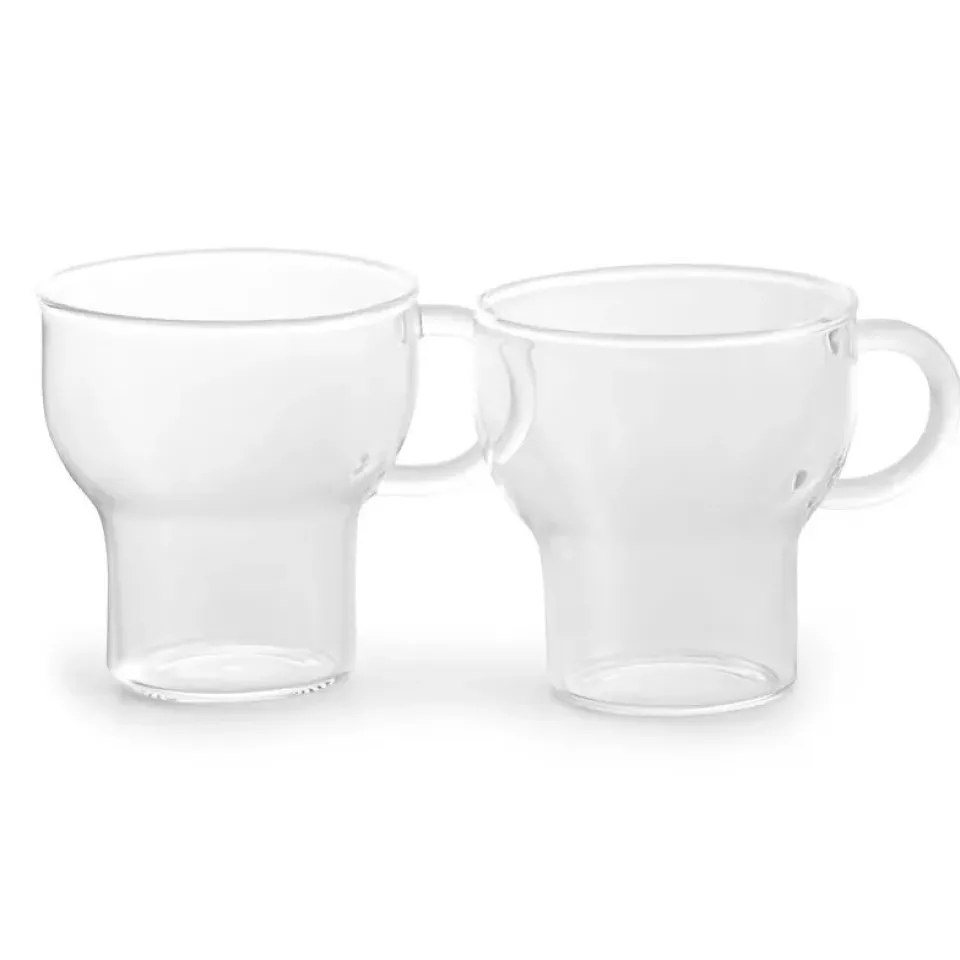 Glögg & Mulled Wine Mugs|Espresso Cups^Sagaform glass mug 15 cl 2-pack, clear Transparent