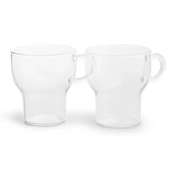 Glögg & Mulled Wine Mugs|Espresso Cups^Sagaform glassmug 25 cl 2-pack, clear Transparent