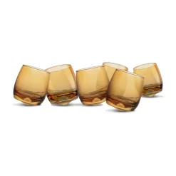Discount Sagaform tumblers with rounded bottom 30 cl 6-pack, Amber Orange